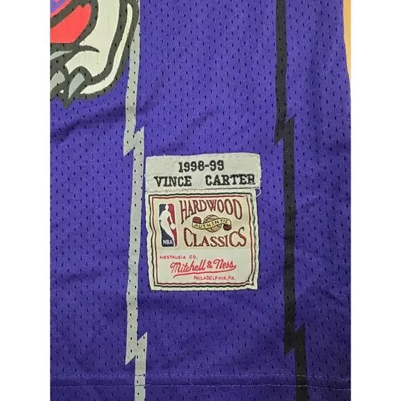 Vince Carter NBA Mitchell & Ness Purple Toronto Raptors Hardwood Classics MENS M - Picture 4 of 6